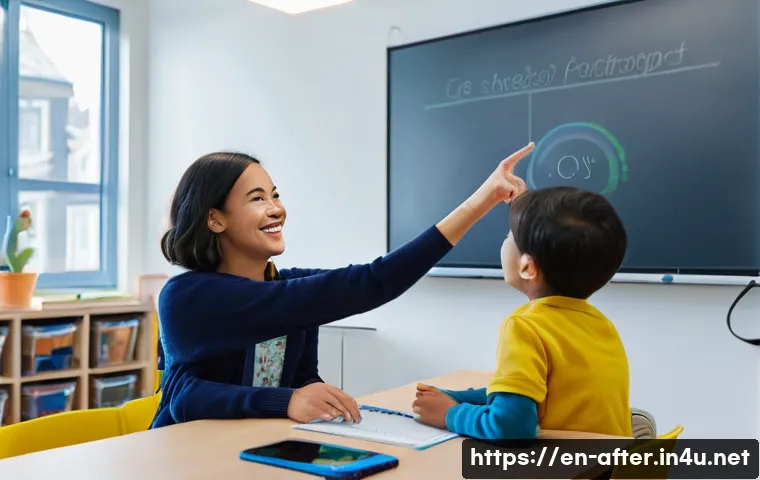방과후지도사 자격증 해외 활용 사례 - **Prompt 1: The Interactive Global Classroom**
    "A vibrant and diverse online classroom scene. A ...